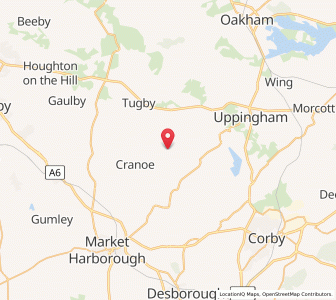Map of Hallaton, EnglandEngland