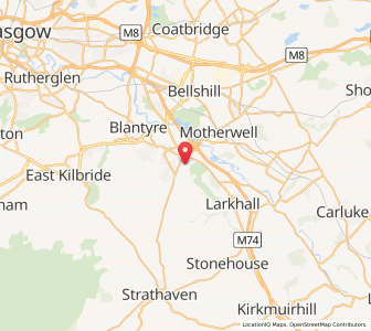 Map of Hamilton, ScotlandScotland