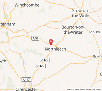 Map of Hampnett, EnglandEngland