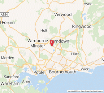 Map of Hampreston, EnglandEngland