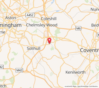 Map of Hampton in Arden, EnglandEngland