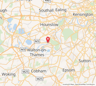 Map of Hampton, EnglandEngland