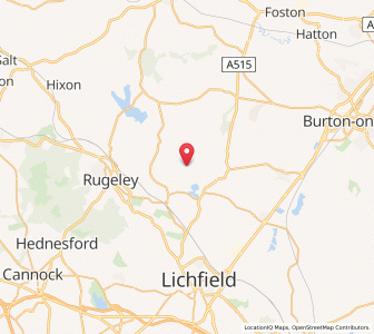 Map of Hamstall Ridware, EnglandEngland