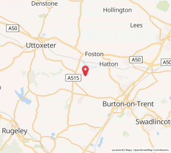 Map of Hanbury, EnglandEngland