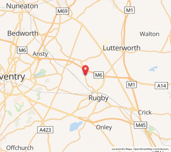 Map of Harborough Magna, EnglandEngland