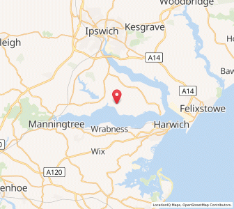 Map of Harkstead, EnglandEngland