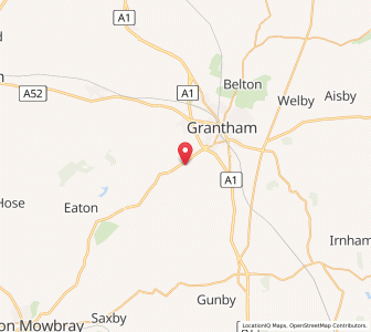 Map of Harlaxton, EnglandEngland