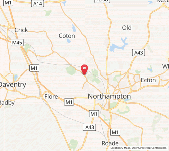 Map of Harlestone, EnglandEngland