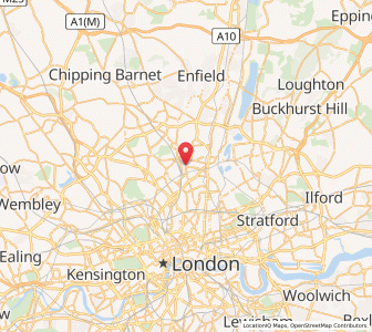 Map of Harringay, EnglandEngland