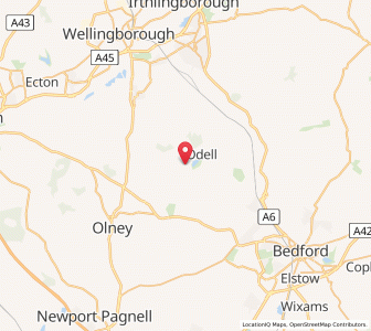 Map of Harrold, EnglandEngland