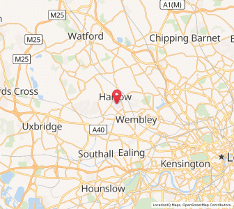 Map of Harrow, EnglandEngland