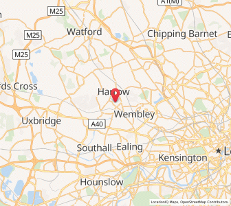 Map of Harrow, EnglandEngland