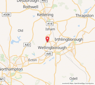 Map of Harrowden, EnglandEngland