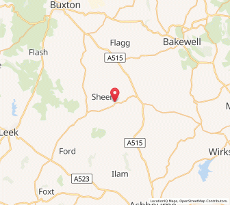 Map of Hartington, EnglandEngland