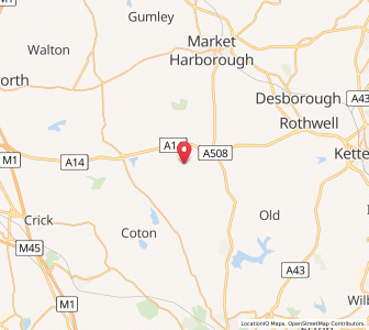 Map of Haselbech, EnglandEngland