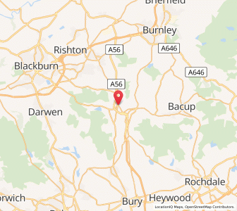 Map of Haslingden, EnglandEngland