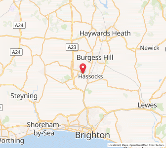Map of Hassocks, EnglandEngland
