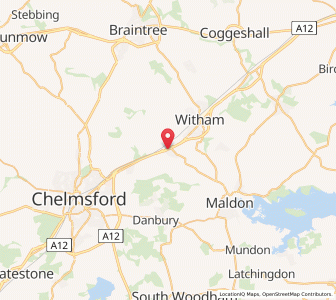 Map of Hatfield Peverel, EnglandEngland