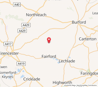 Map of Hatherop, EnglandEngland