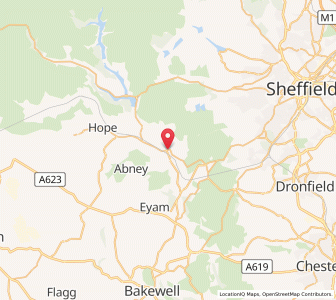 Map of Hathersage, EnglandEngland