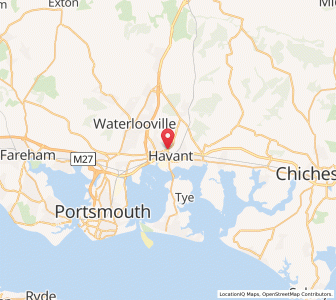 Map of Havant, EnglandEngland