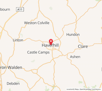 Map of Haverhill, EnglandEngland