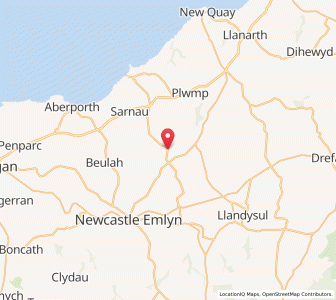 Map of Hawen, WalesWales