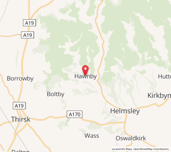 Map of Hawnby, EnglandEngland
