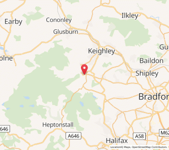 Map of Haworth, EnglandEngland
