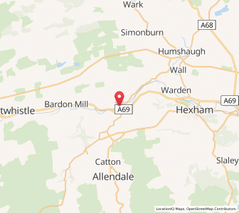 Map of Haydon Bridge, EnglandEngland