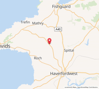 Map of Hayscastle Cross, WalesWales
