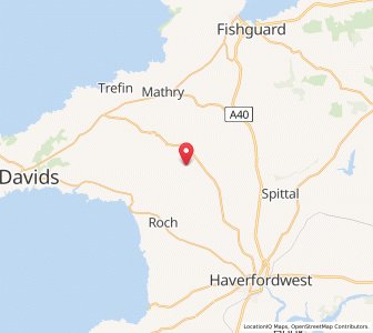 Map of Hayscastle, WalesWales