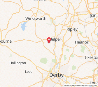 Map of Hazelwood, EnglandEngland
