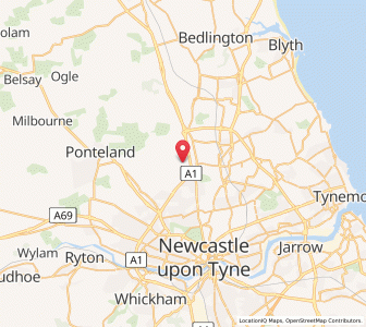 Map of Hazlerigg, EnglandEngland