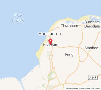 Map of Heacham, EnglandEngland