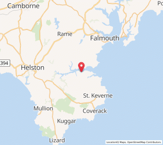 Map of Helford, EnglandEngland