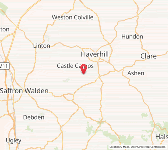 Map of Helion Bumpstead, EnglandEngland