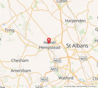 Map of Hemel Hempstead, EnglandEngland