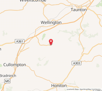 Map of Hemyock, EnglandEngland
