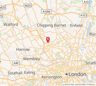 Map of Hendon, EnglandEngland