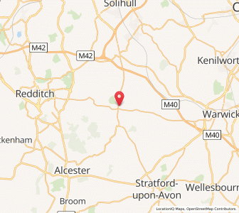 Map of Henley in Arden, EnglandEngland