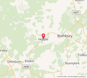 Map of Hepple, EnglandEngland