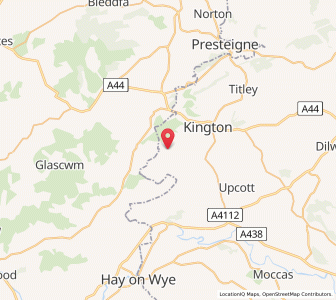 Map of Hergest, EnglandEngland