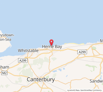 Map of Herne Bay, EnglandEngland