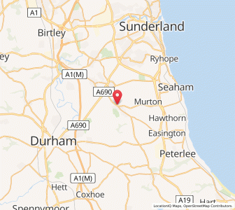 Map of Hetton le Hole, EnglandEngland