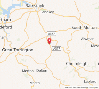 Map of High Bickington, EnglandEngland