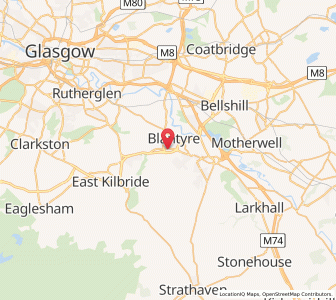 Map of High Blantyre, ScotlandScotland