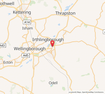 Map of Higham Ferrers, EnglandEngland
