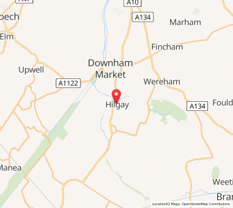 Map of Hilgay, EnglandEngland