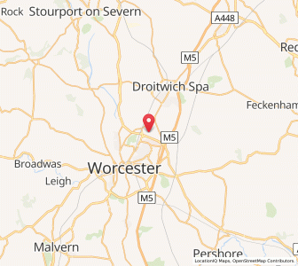 Map of Hindlip, EnglandEngland